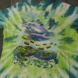Ocean-Themed Tie-Dye T-Shirt